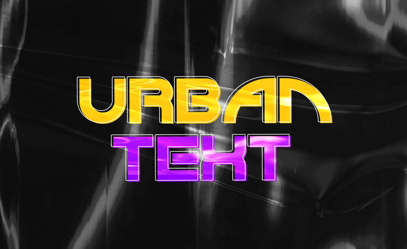 Double Text Effect psd