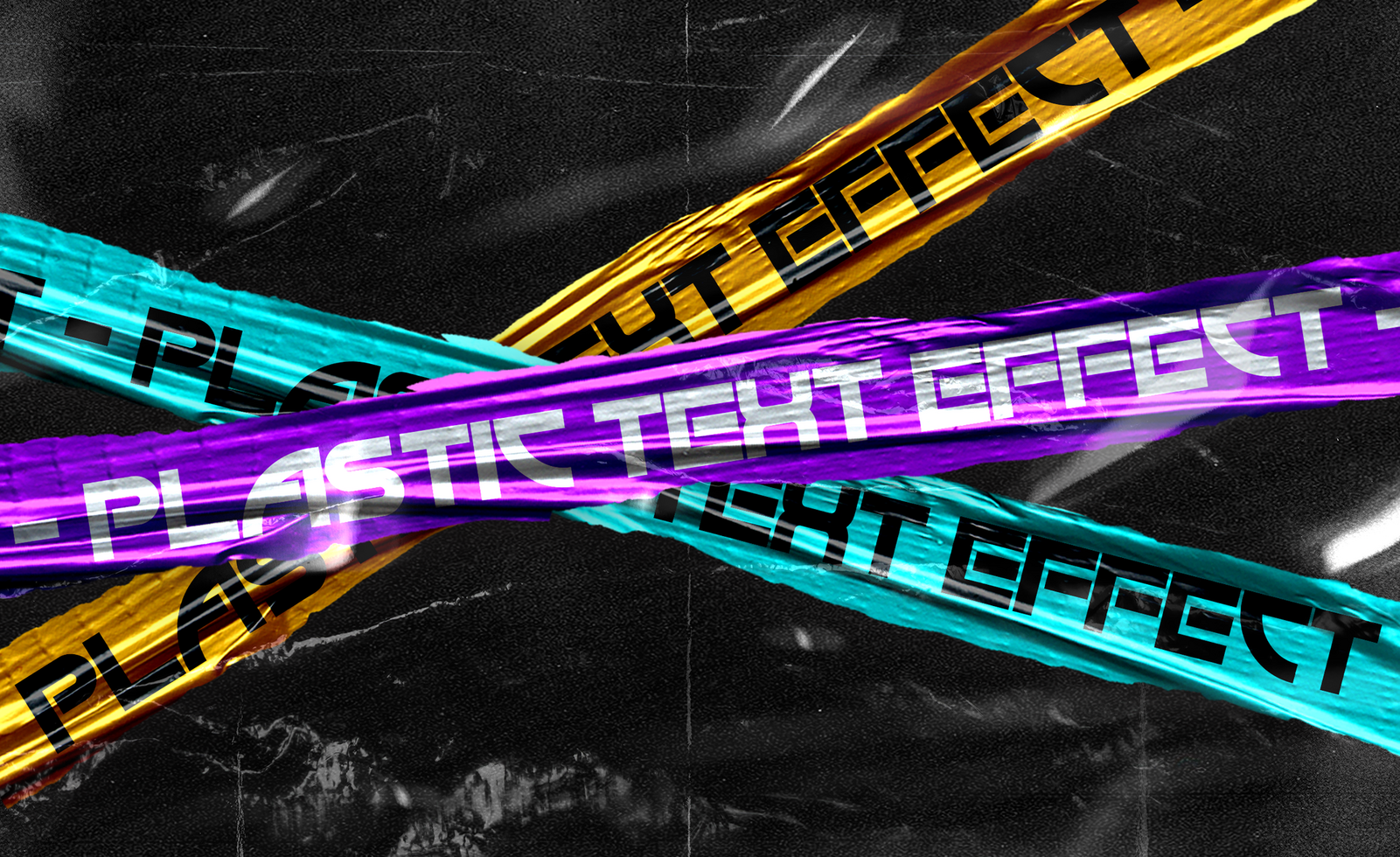 Plastic Text Effect psd