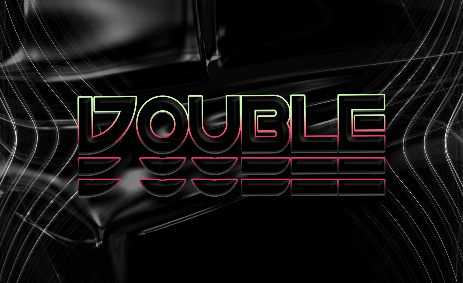 Double Text Effect psd