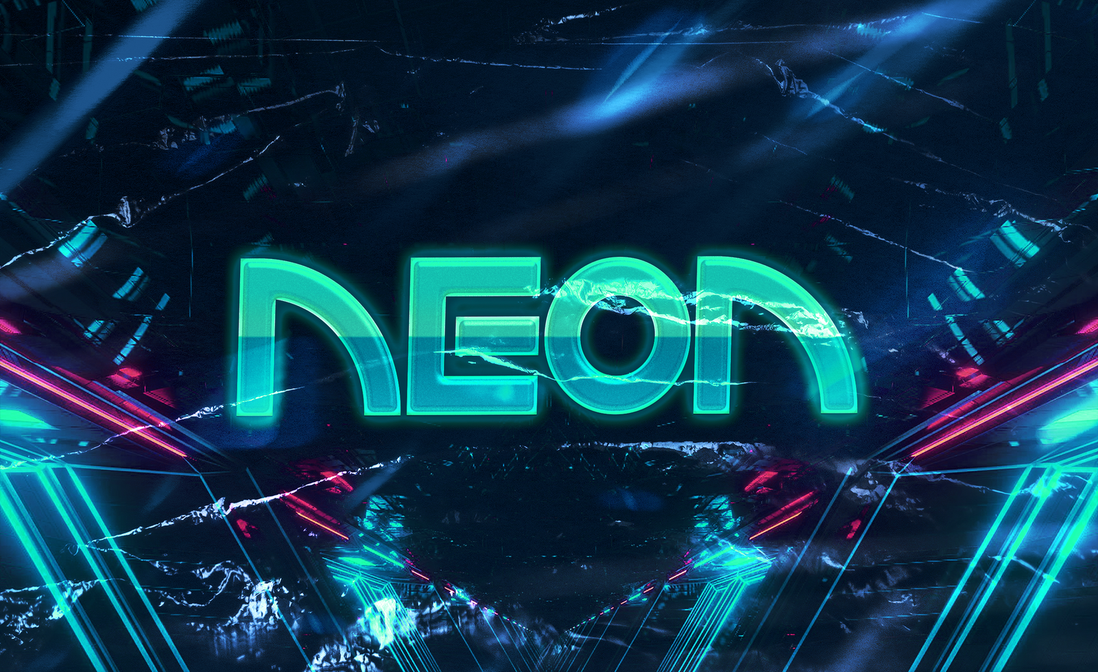 Neon Text Effect psd