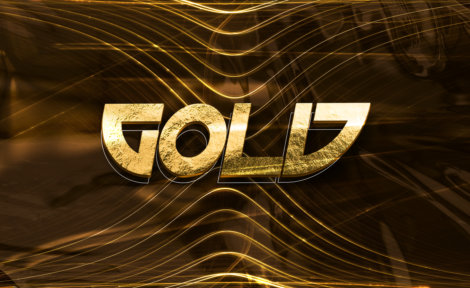 Gold Text Effect psd