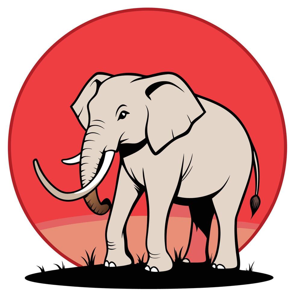 Elephant art illustration vector