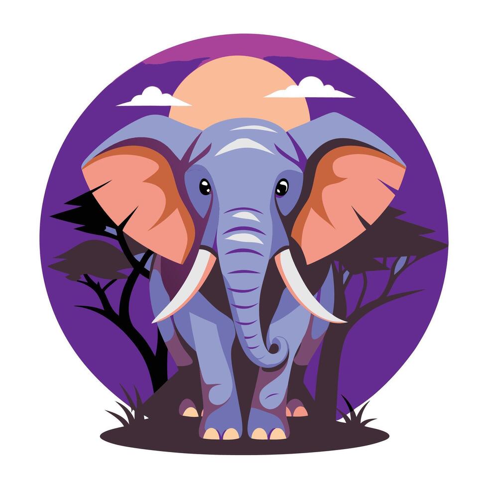 Elephant art illustration vector