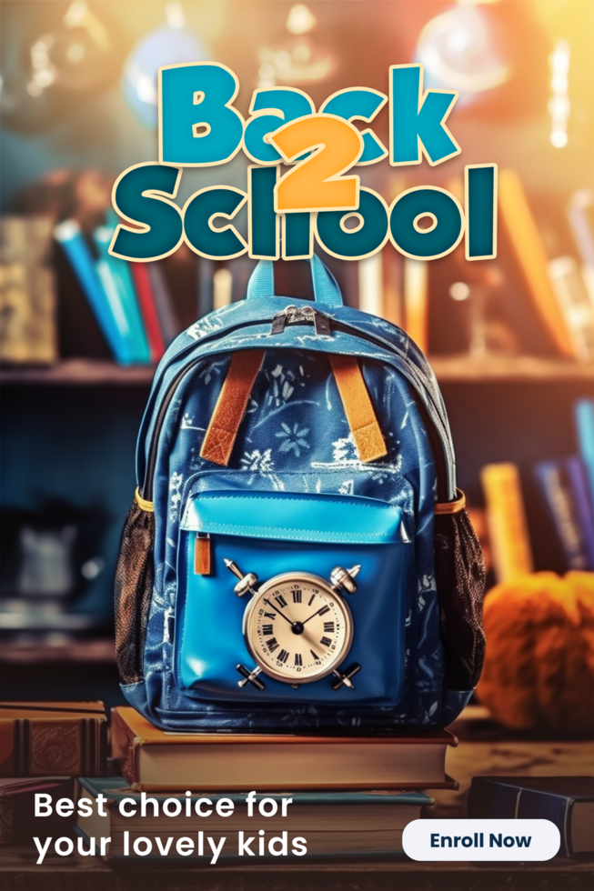Welcome Back to school social media flyer story post or web banner psd