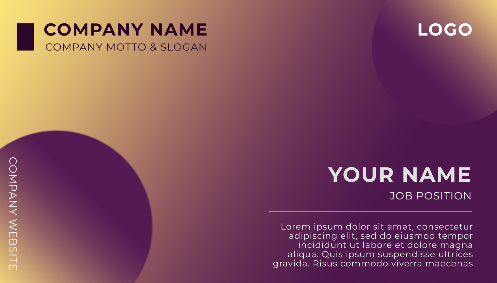 gradient business card name psd