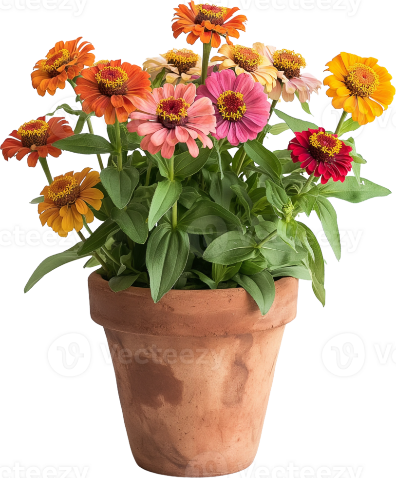 a pot with flowers on a white background png