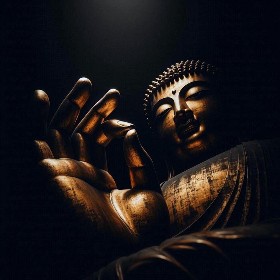 Golden Chinese Buddha photo