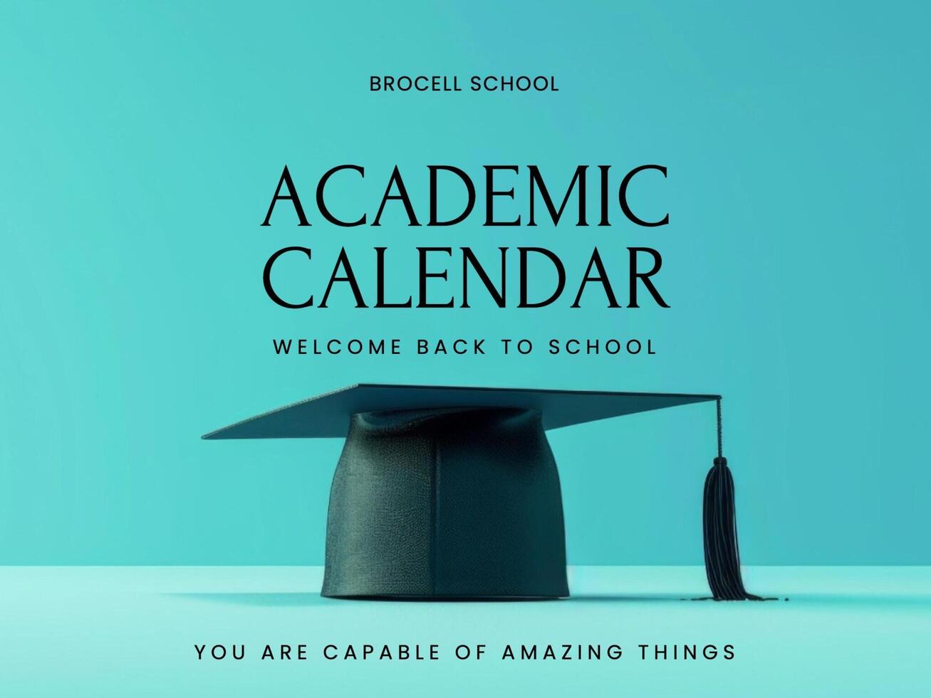 Minimalist Colorful Monthly Academic Calendar 48275465 Template