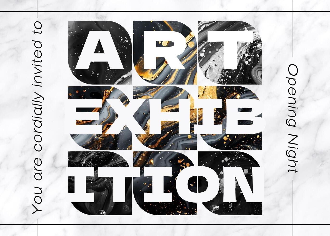 Art Exhibition Invitation Card Template