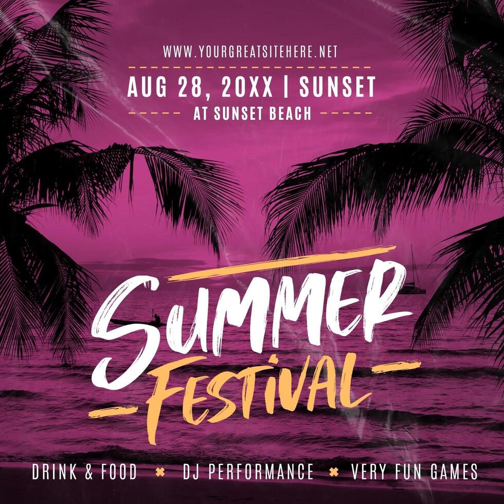 Summer Festival Instragram Post template