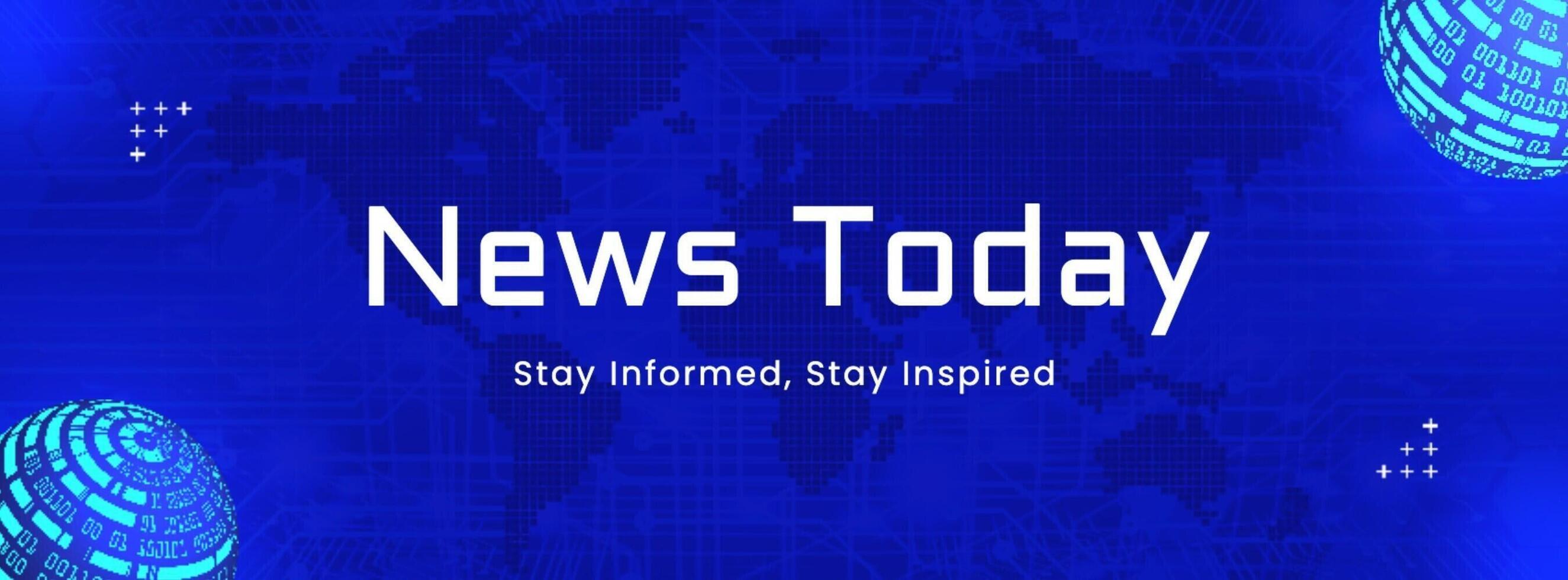 blue futuristic news facebook cover template