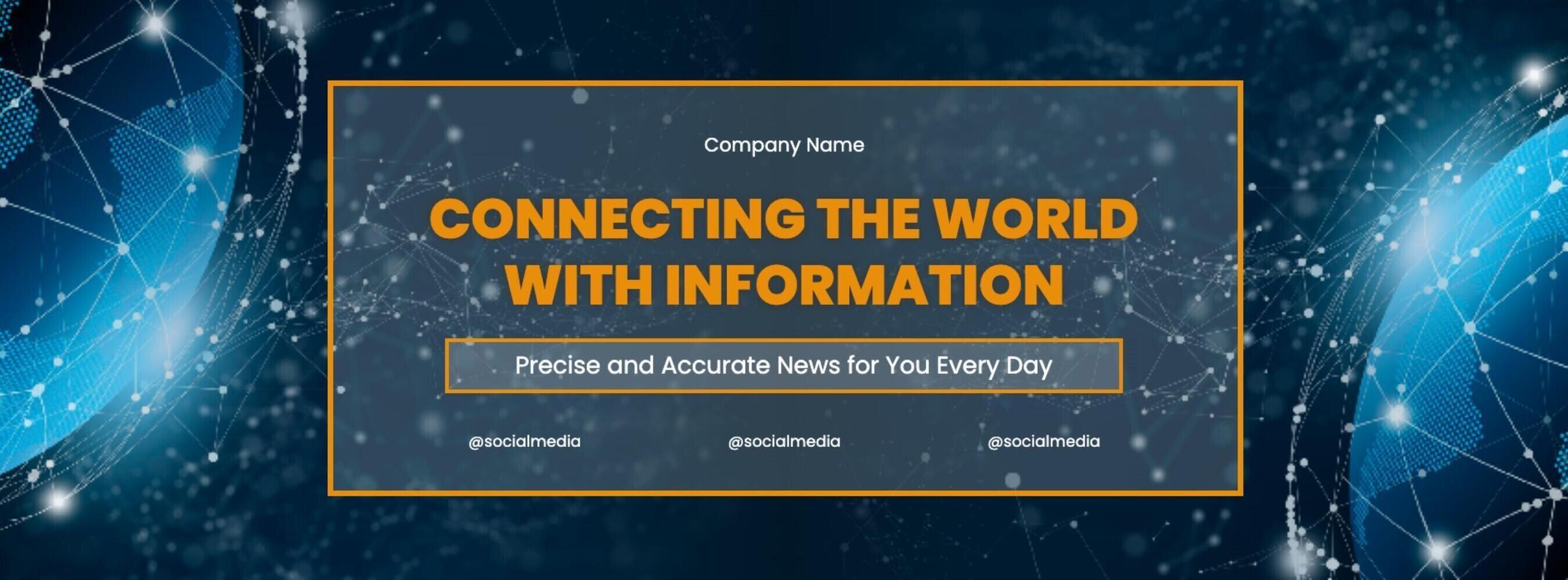 blue orange news facebook cover template