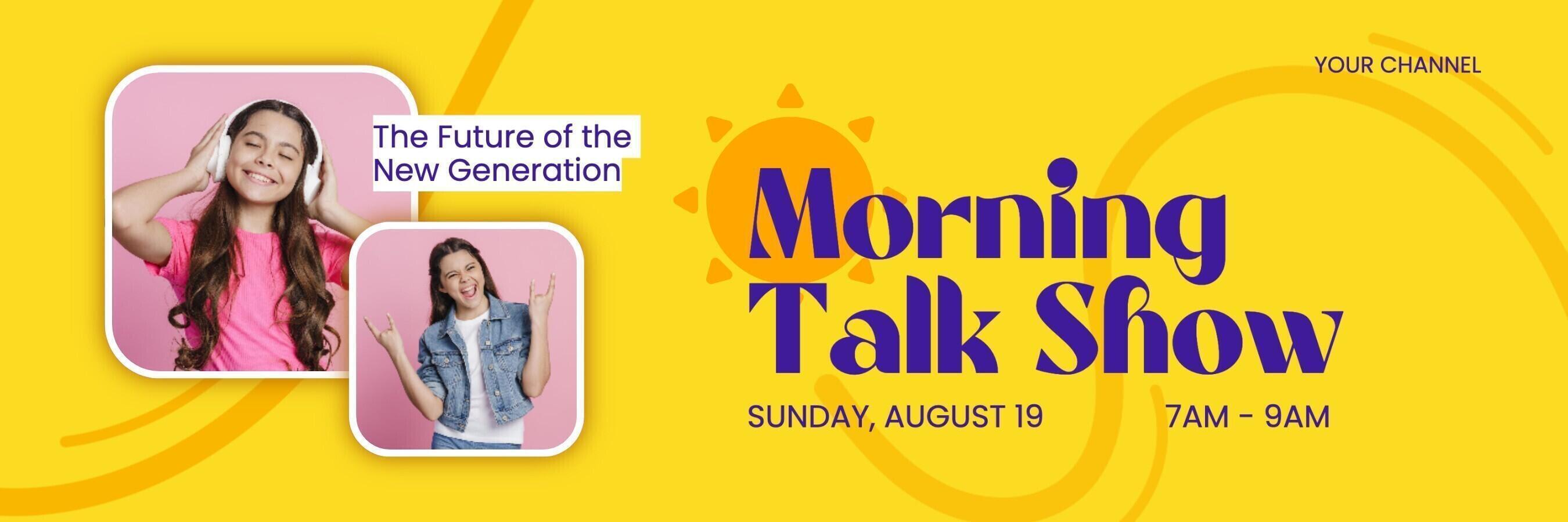 Morning Talk Show X Banner template