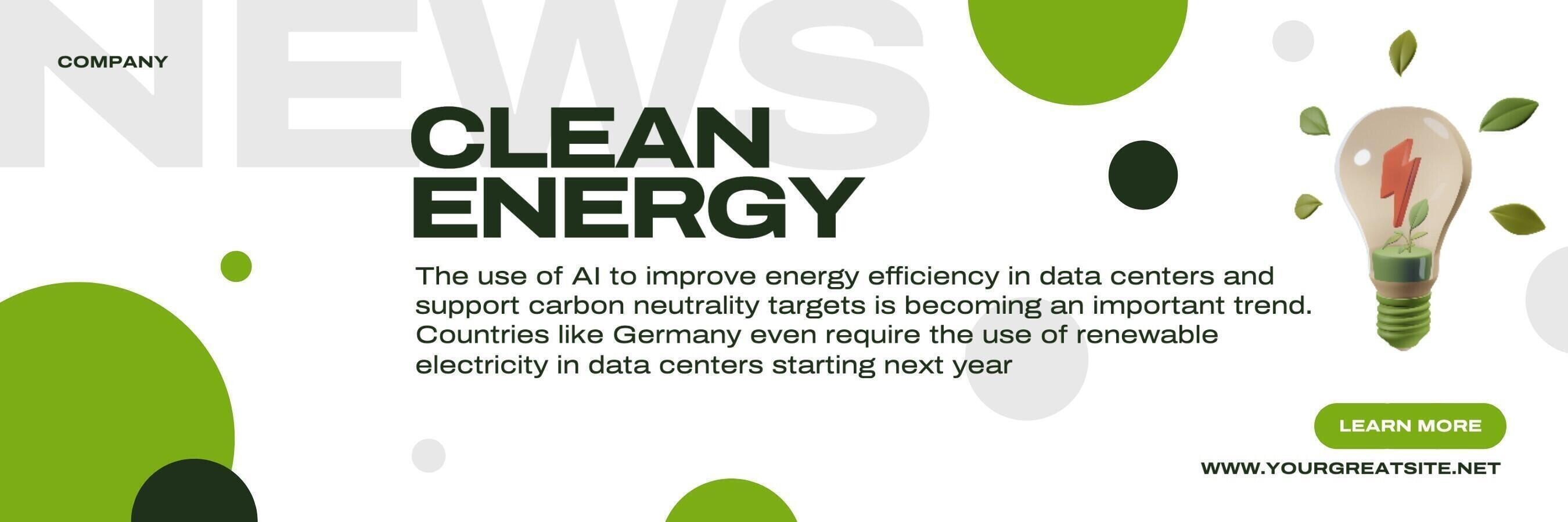 Clean Energy New X Banner template