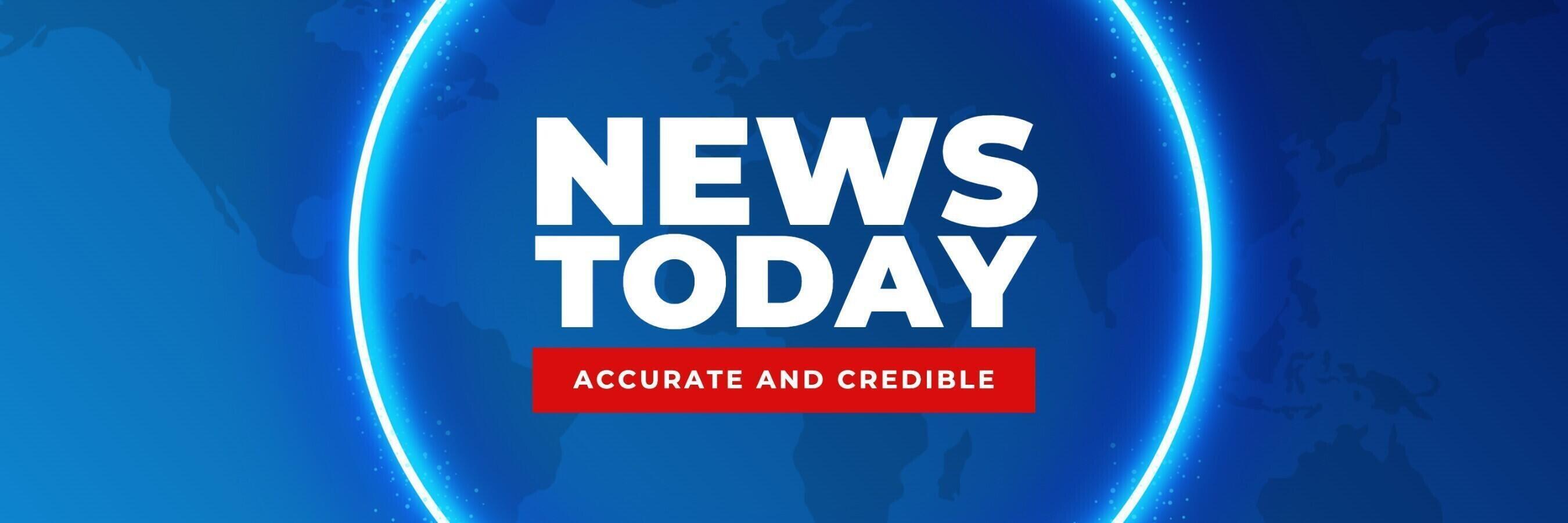 Clean Blue Circle Light News Twitter Header template