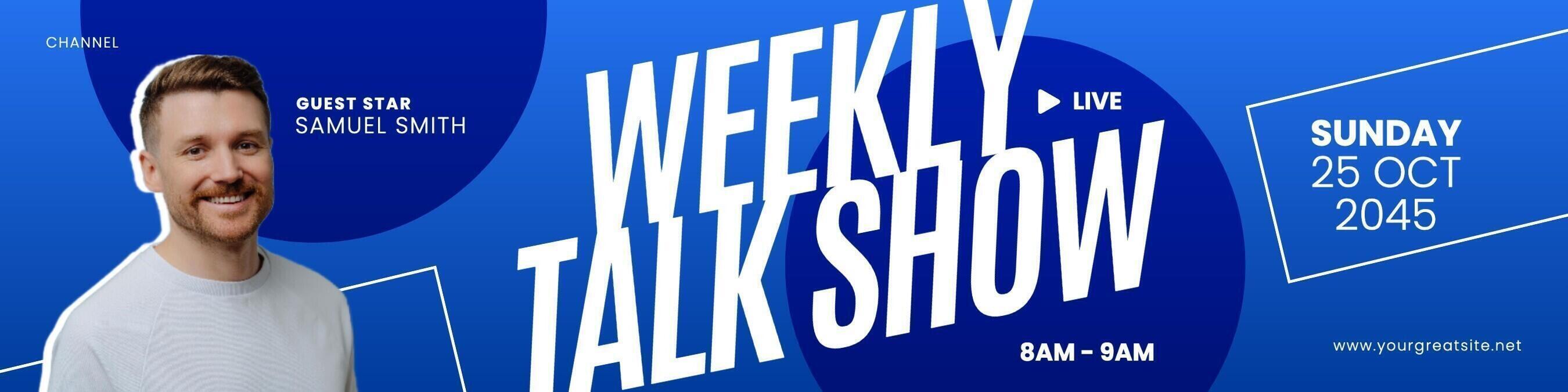 Weekly Talk show Linkedin Banner template
