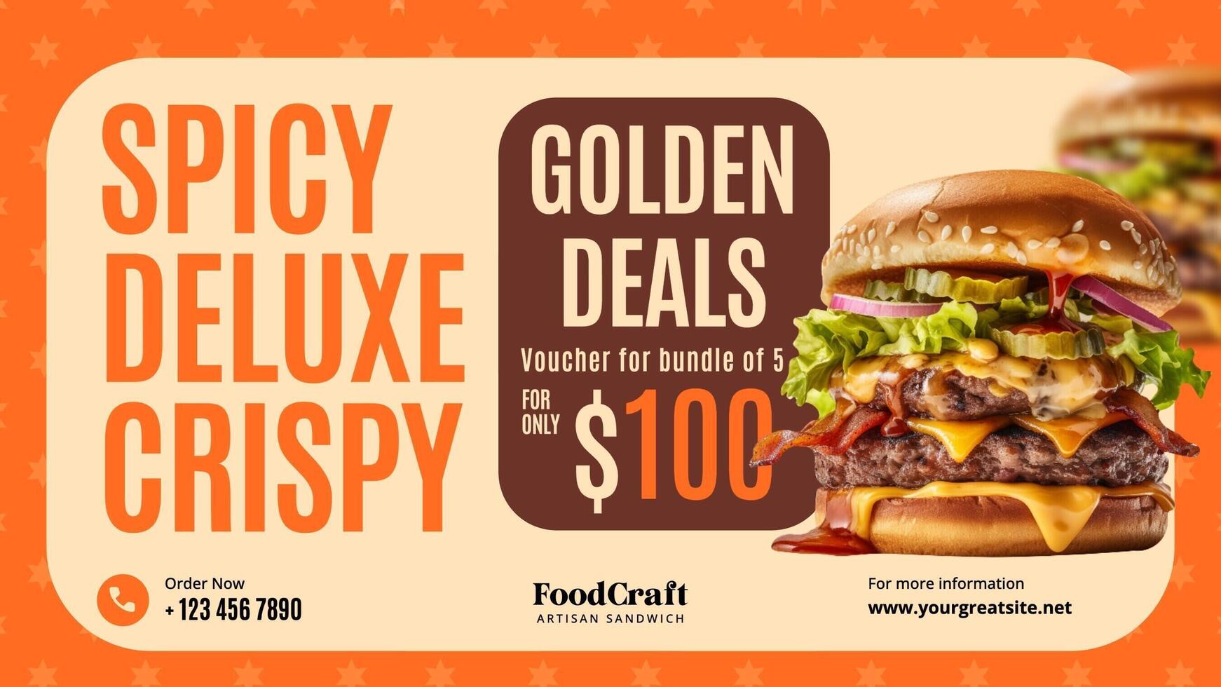 food twitter post bundling sale social media template
