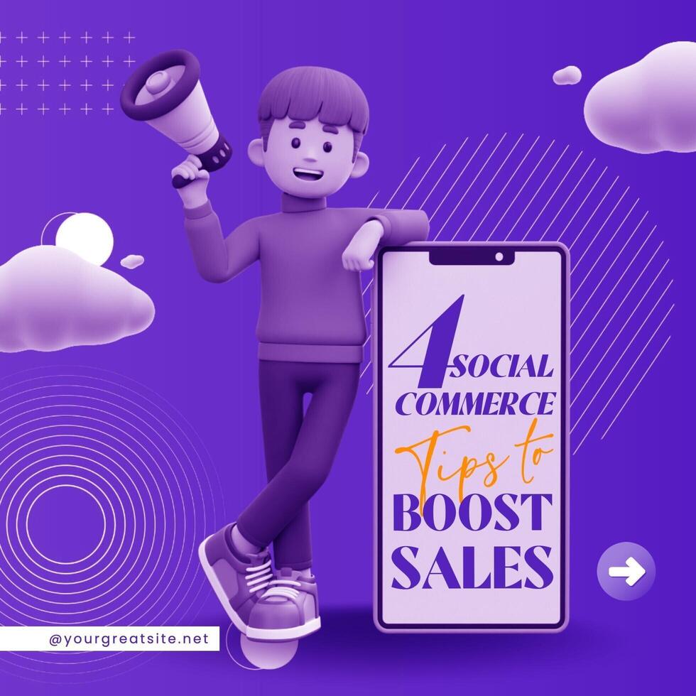4 Social Commerce Tips to Boost Sales for Instagram Carousel Post template