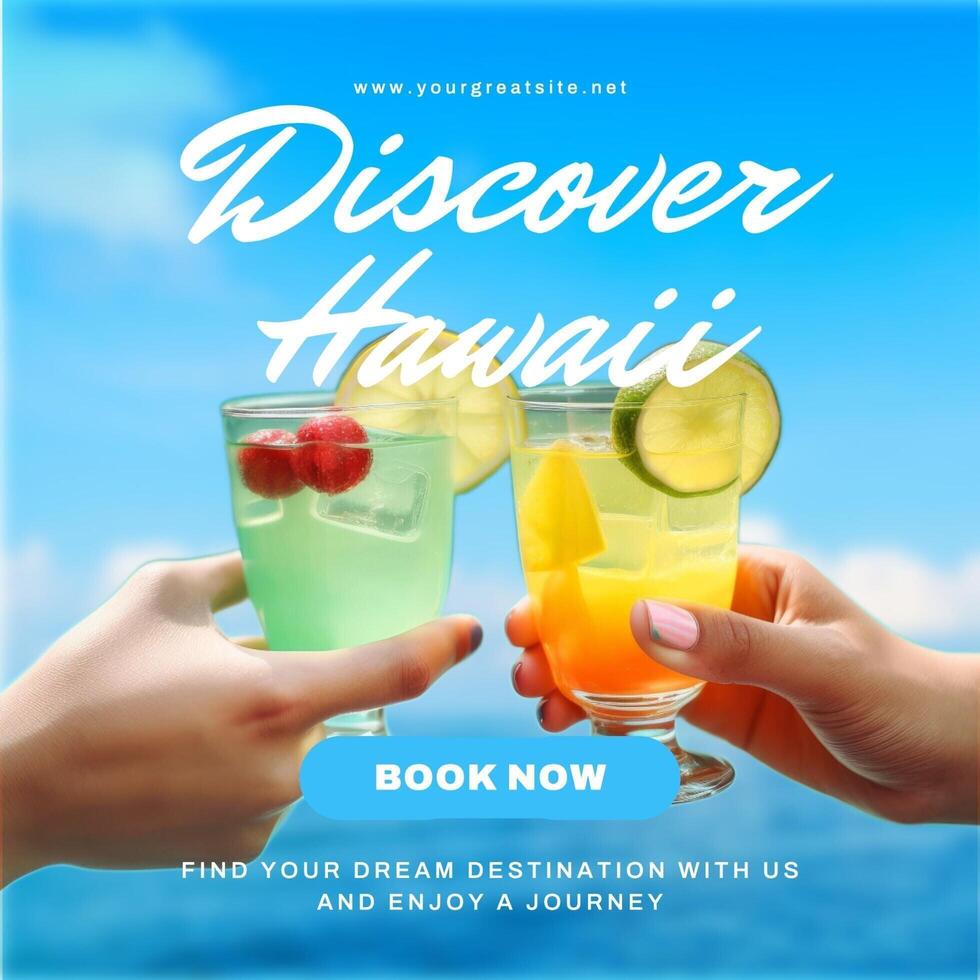 travel discover new place instagram post template