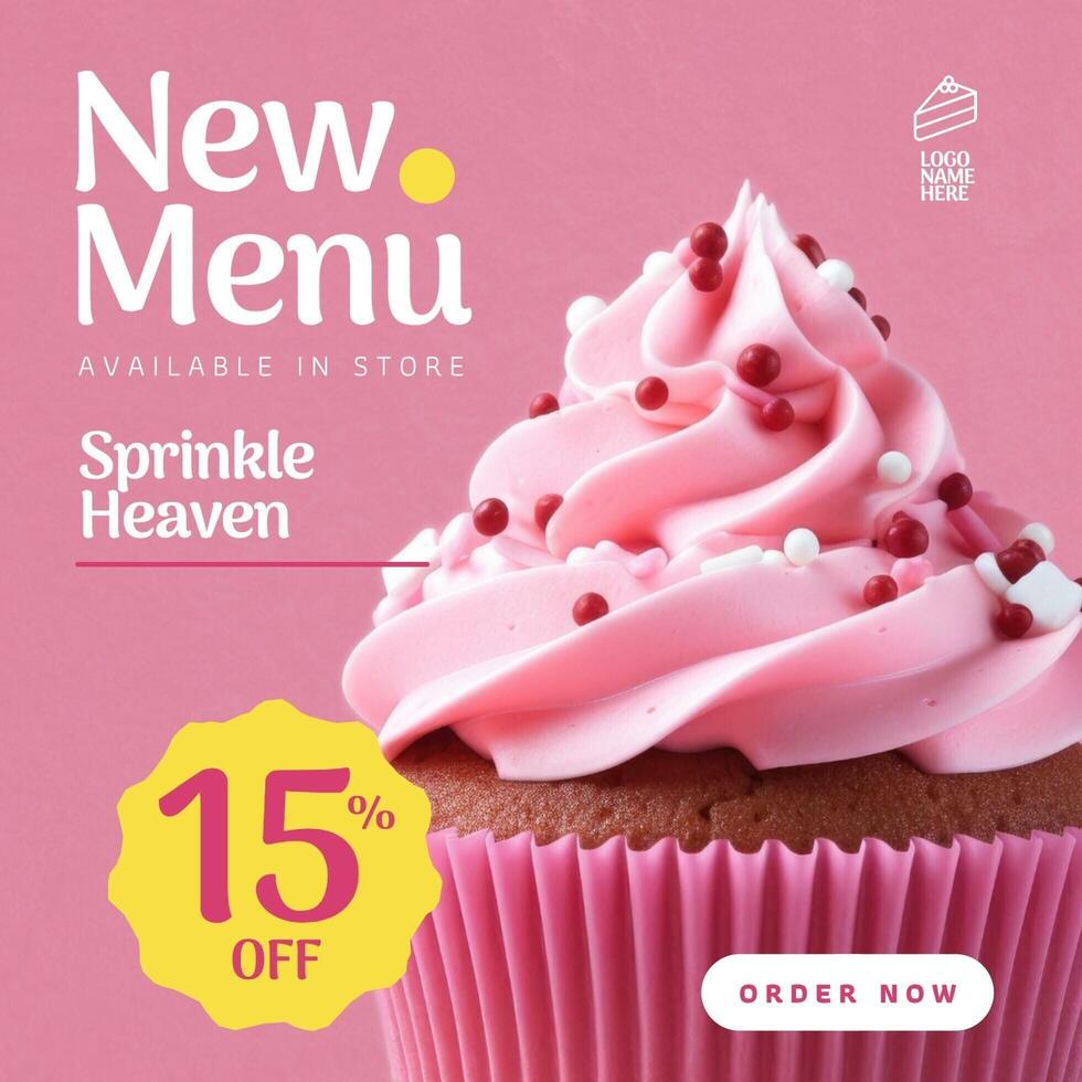 New Cupcake Product Update Instagram Post Template