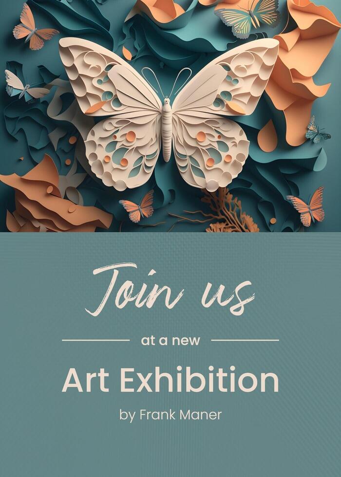 Art exhibition invitation card template