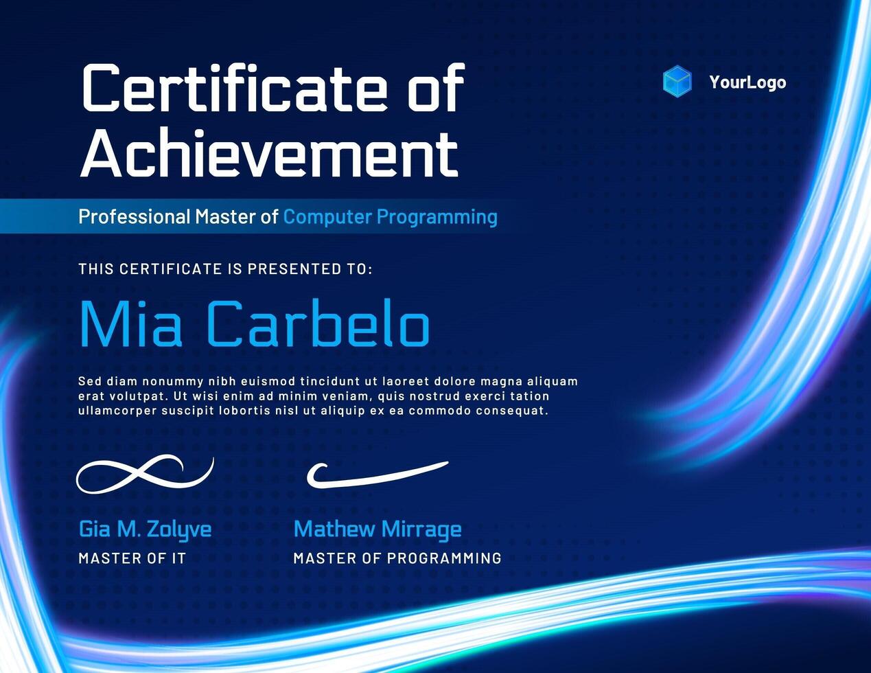 Professional Mastery Certificate Template