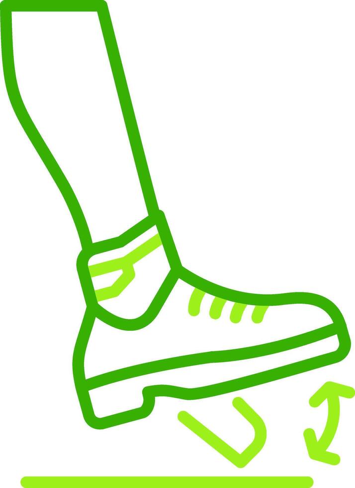 Ankle Flex Green Tone Icon vector