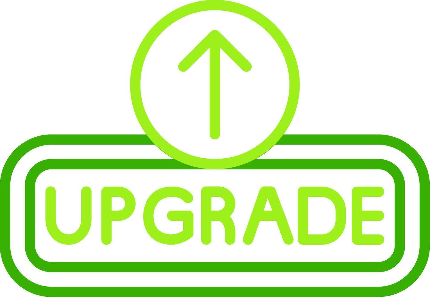 Upgrade Green Tone Icon vector