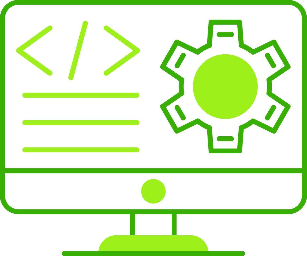 Website Builder Green Tone Icon vector