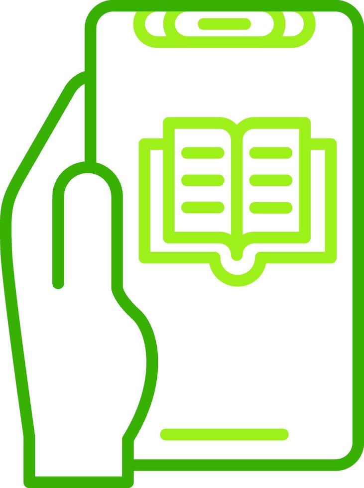 Ebook Green Tone Icon vector
