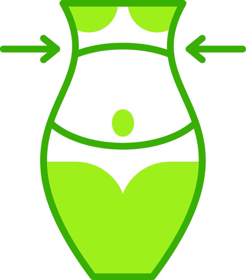 Fat Loss Green Tone Icon vector
