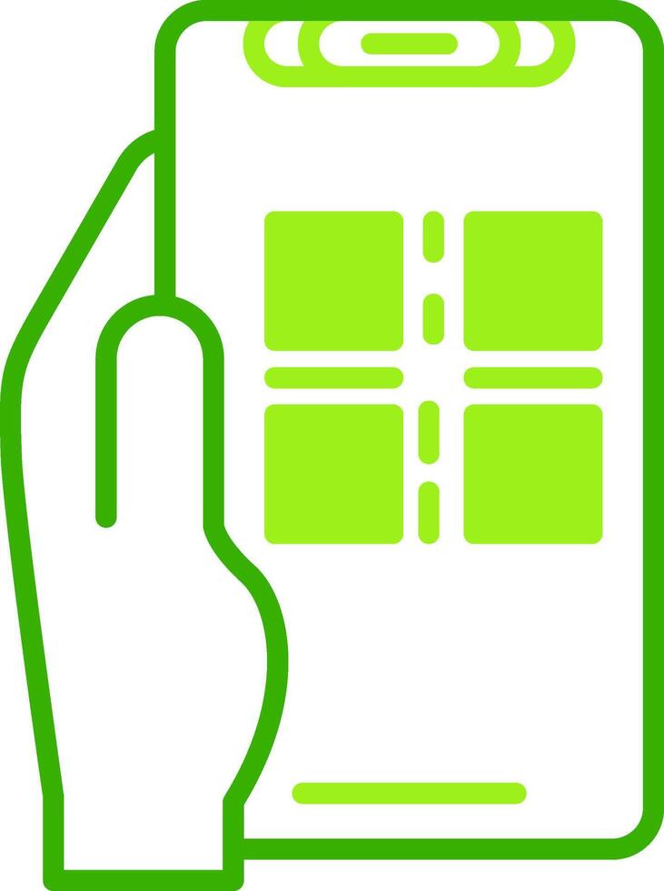 Qr Scan Green Tone Icon vector