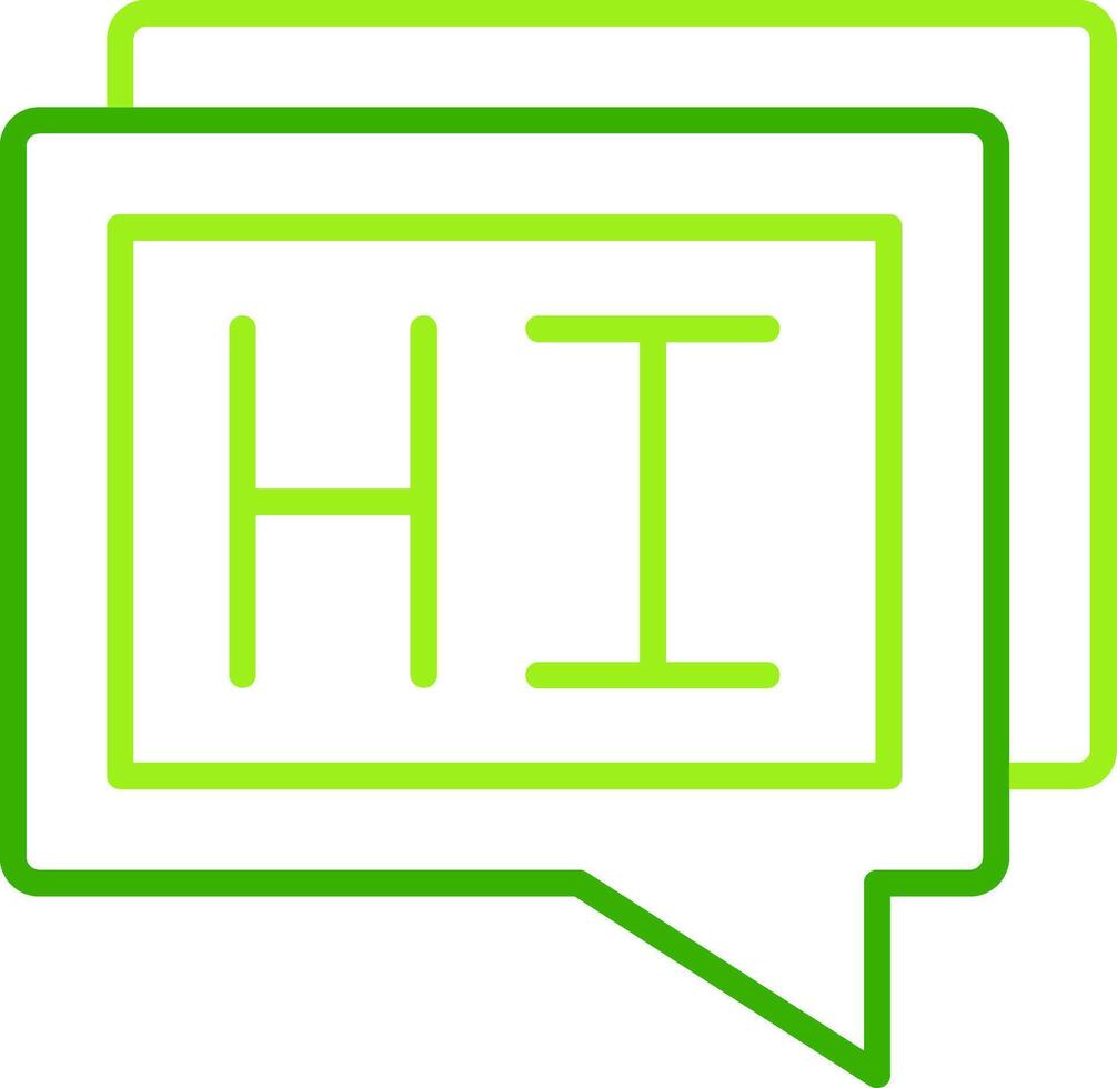 Hi Green Tone Icon vector