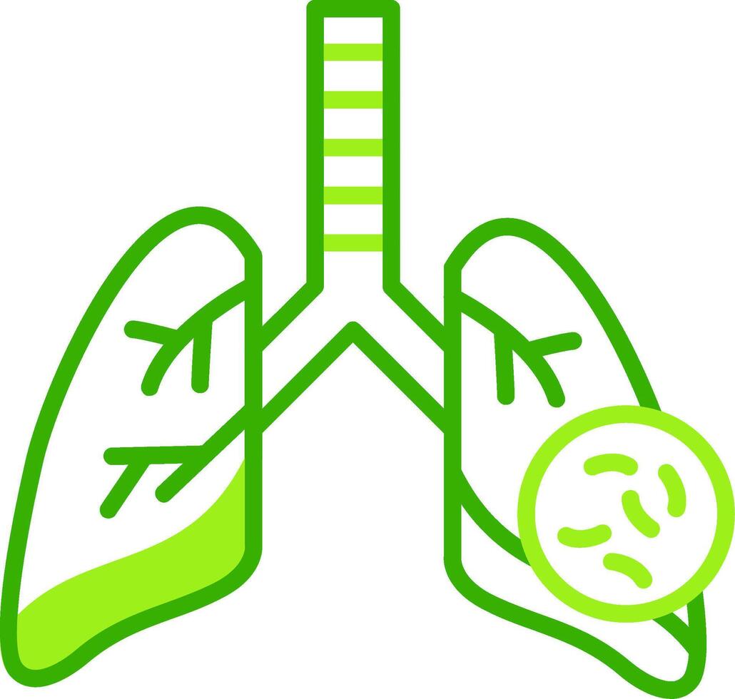 Tuberculosis Green Tone Icon vector