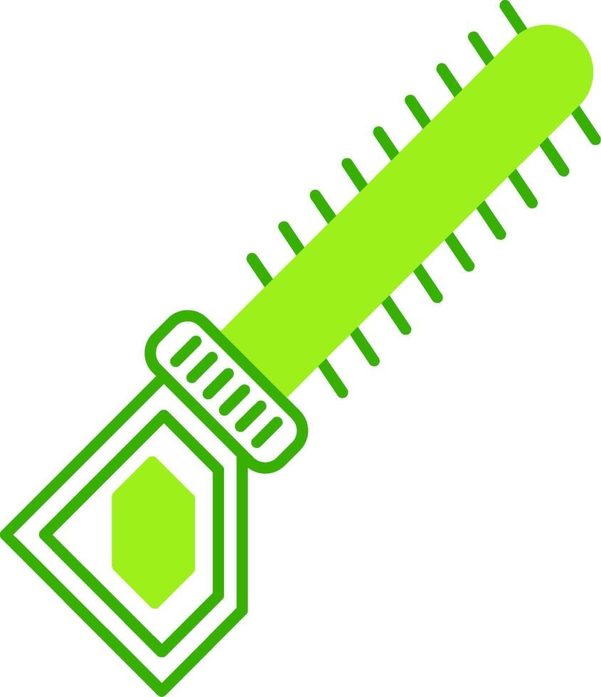 Hedge Trimmer Green Tone Icon vector