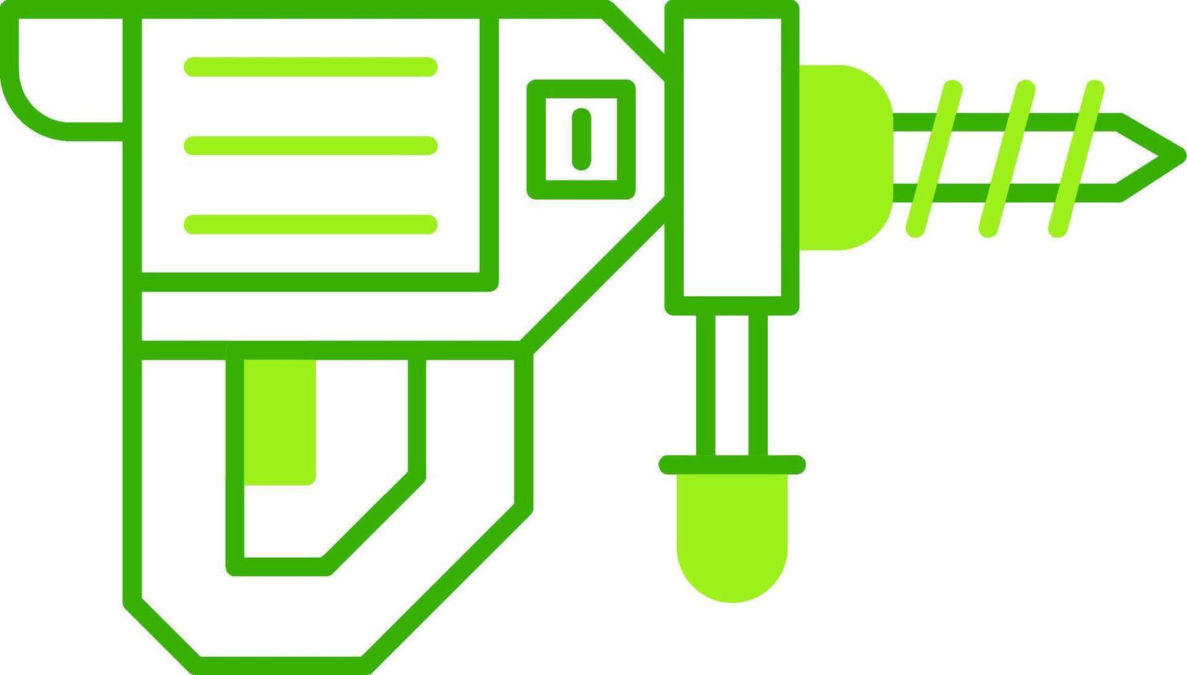Rotary Hammer Green Tone Icon vector