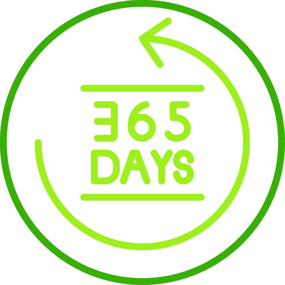 365 Days Green Tone Icon vector