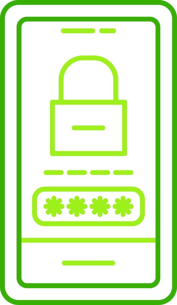 Password Lock Green Tone Icon vector