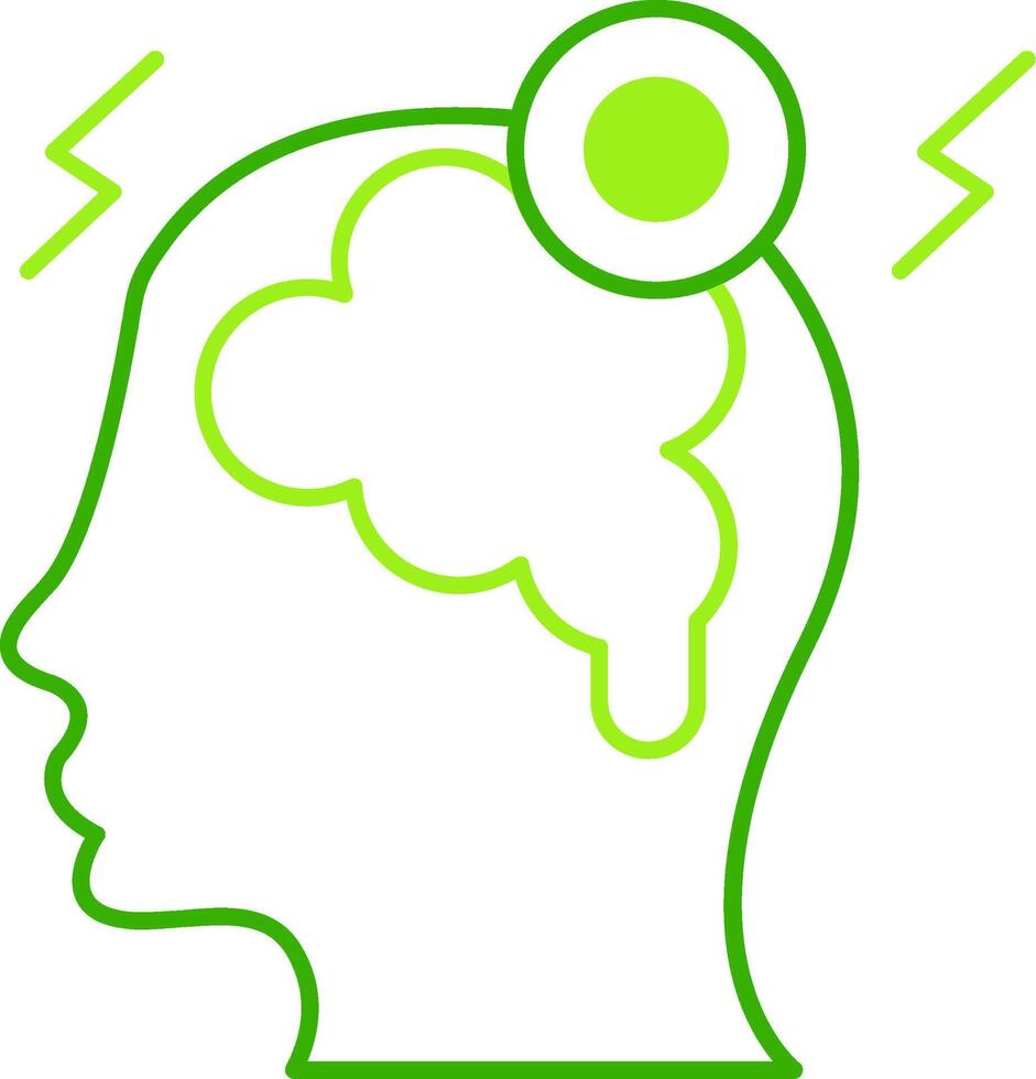 Headache Green Tone Icon vector