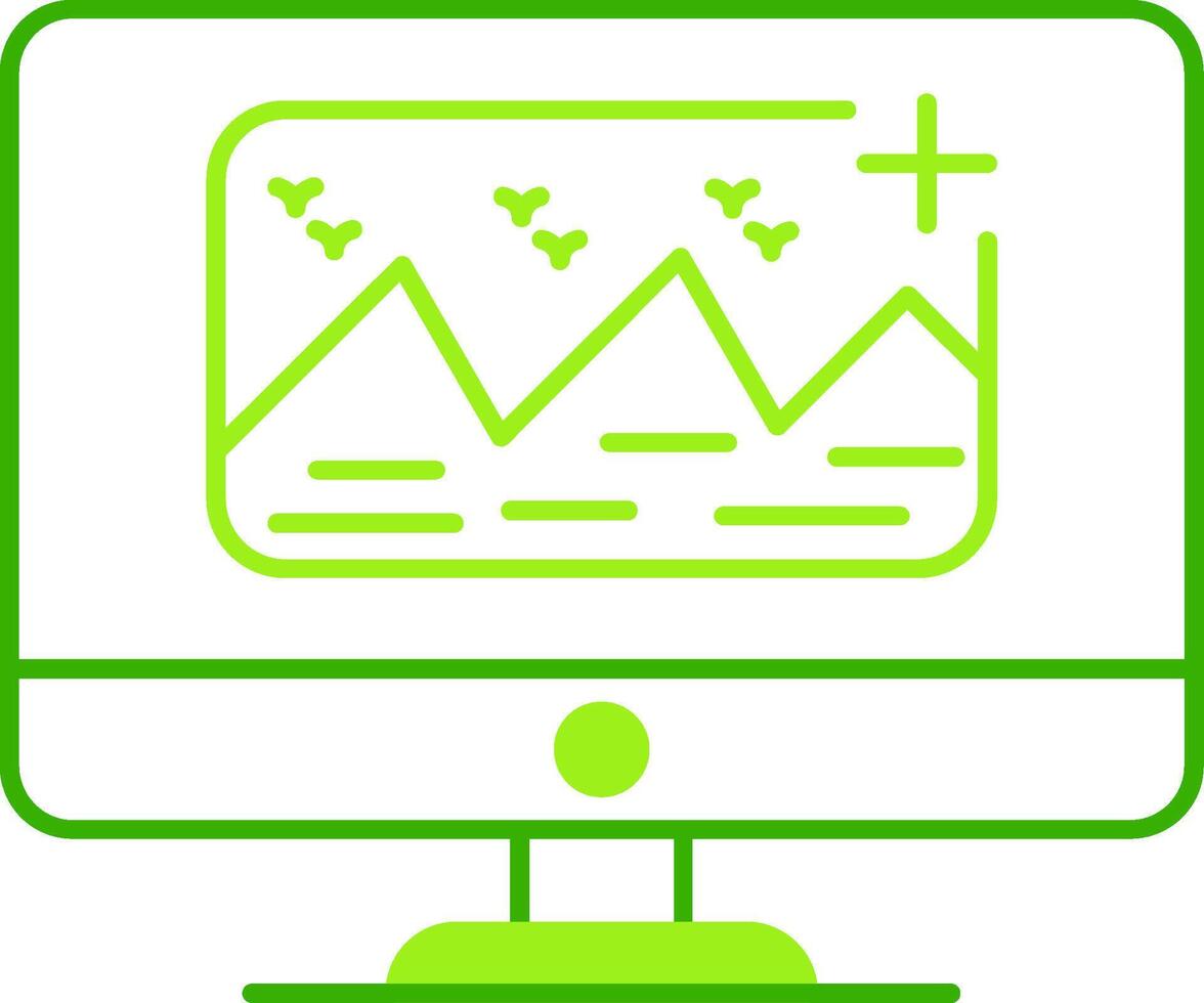 Image Green Tone Icon vector