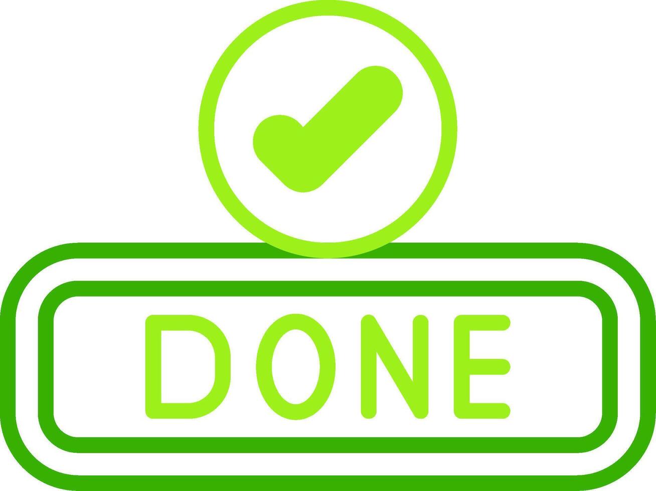 Done Green Tone Icon vector
