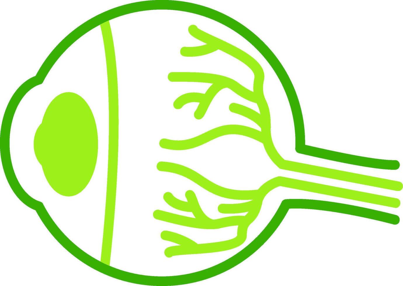 Eye Ball Green Tone Icon vector