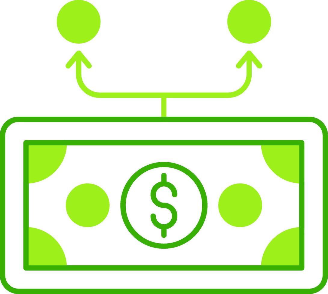 Expenses Division Green Tone Icon vector