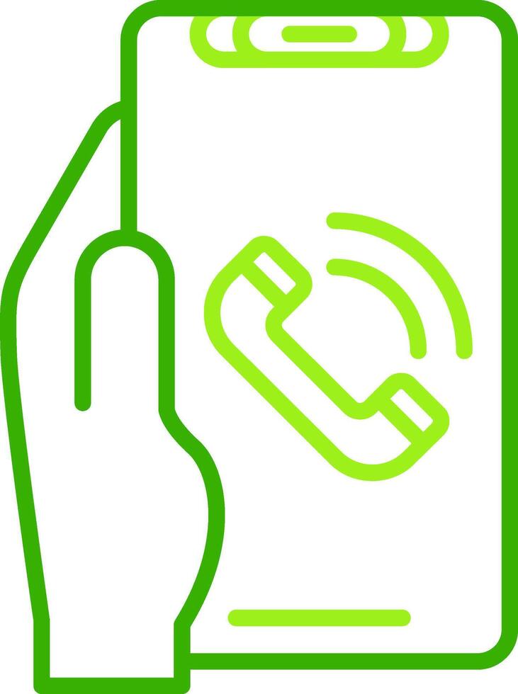 Phone Call Green Tone Icon vector