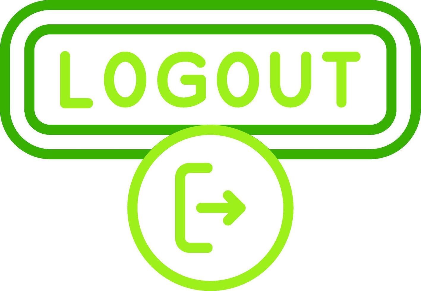 Logout Green Tone Icon vector