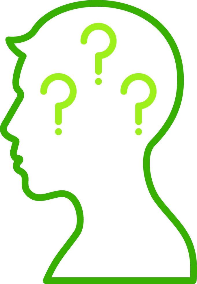 Confusion Green Tone Icon vector