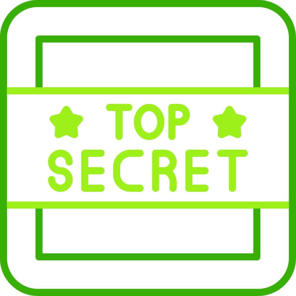 Top Secret Green Tone Icon vector