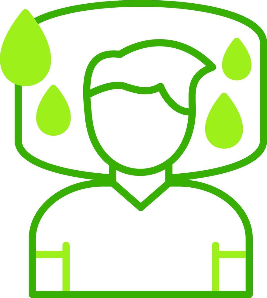 Night Sweat Green Tone Icon vector