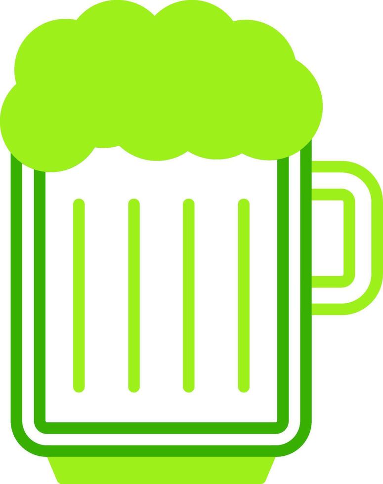Beer Jar Green Tone Icon vector