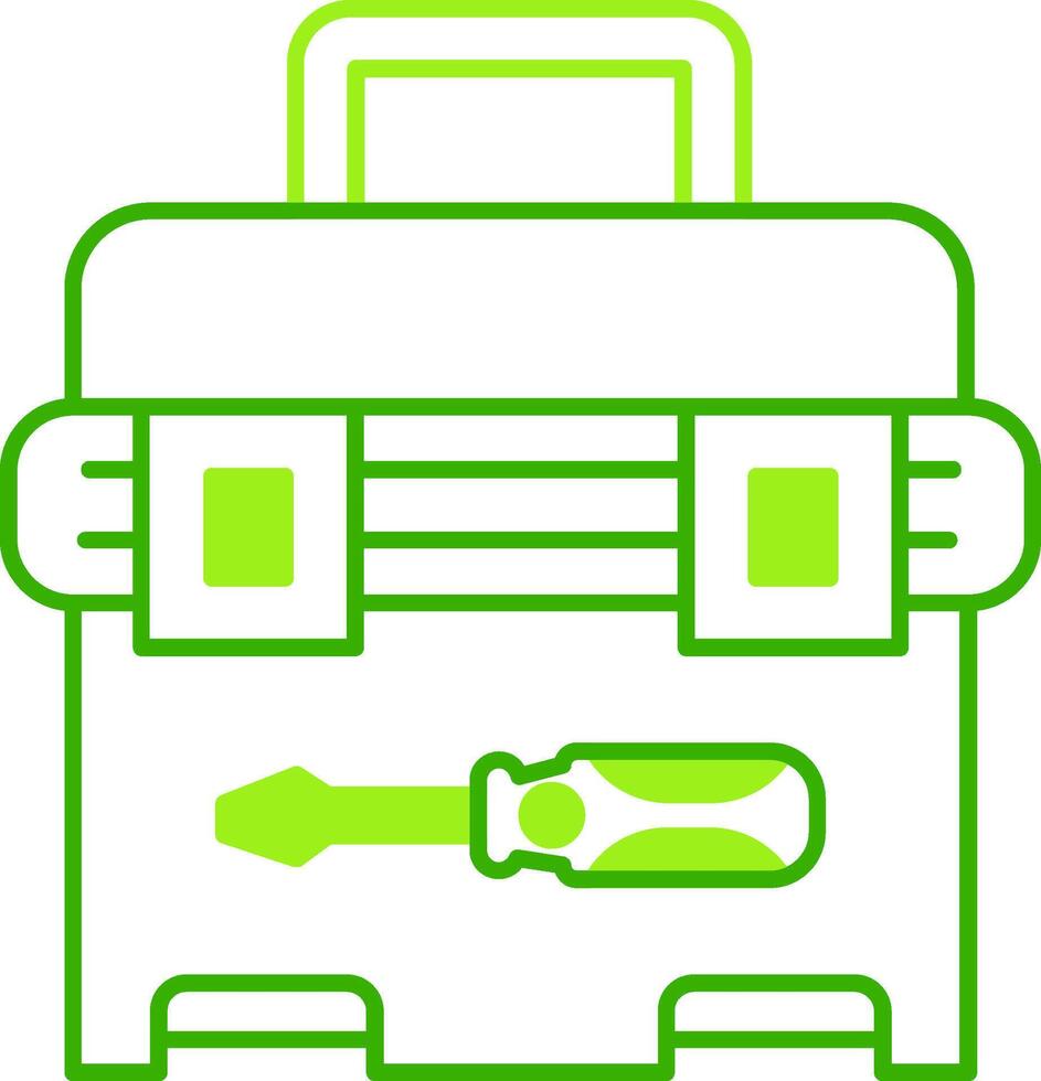 Tool Box Green Tone Icon vector